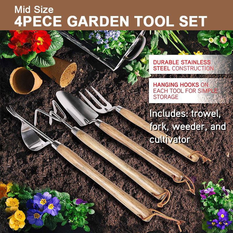 Long handled garden trowel tools set design