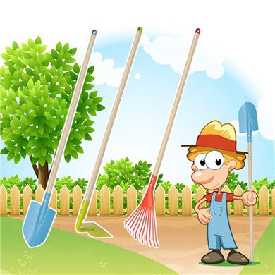 Usage scenarios for Kids garden leaf rake