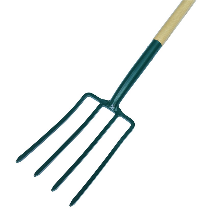 Dark green garden digging fork Dark green garden digging fork
